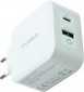 Мережевий зарядний пристрій Choetech GaN USB-A USB-C QC 3.0 PD 3.0 65W (PD8002) White  - фото 2 - інтернет-магазин електроніки та побутової техніки TTT