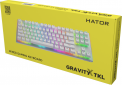 Клавиатура проводная Hator Gravity X TKL Orange USB (HTK551UA) White  - фото 7 - интернет-магазин электроники и бытовой техники TTT