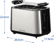 Тостер RUSSELL HOBBS Heaton Brushed 2S 27390-56 - фото 3 - интернет-магазин электроники и бытовой техники TTT