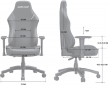 Крісло геймерське Anda Seat Luna Size L (AD18-44-G-F) Grey Fabric  - фото 3 - інтернет-магазин електроніки та побутової техніки TTT