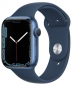 Apple Watch Series 7 GPS 45mm Blue Aluminium Case with (MKN83UL/A) Deep Navy Sport Band - фото 3 - інтернет-магазин електроніки та побутової техніки TTT