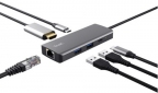 USB-хаб Trust Dalyx 6-in-1 USB-C Multi-port Dock (24968_TRUST) Aluminium  - фото 2 - интернет-магазин электроники и бытовой техники TTT