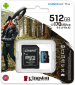 Карта пам'яті Kingston MicroSDXC 512GB Canvas Go! Plus Class 10 UHS-I U3 V30 A2 + SD-адаптер (SDCG3/512GB) - фото 4 - інтернет-магазин електроніки та побутової техніки TTT