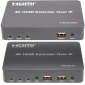 Подовжувач HDMI-сигналу PowerPlant HDMI 4K/30 hz до 150 м через CAT5E/6 (HDES150-KVM) (CA912957) - фото 2 - інтернет-магазин електроніки та побутової техніки TTT