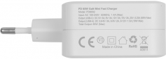 Мережевий зарядний пристрій Choetech GaN USB-A USB-C QC 3.0 PD 3.0 65W (PD8002) White  - фото 4 - інтернет-магазин електроніки та побутової техніки TTT