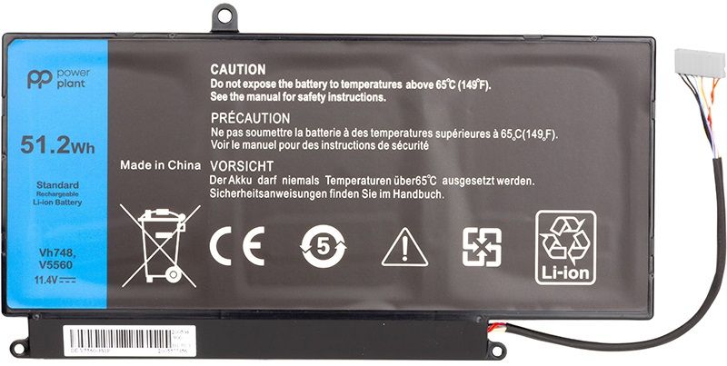 

Акумулятор PowerPlant для ноутбуків Dell Inspiron 14-5439 (VH748) 11.4V 51.2Wh (NB441099)