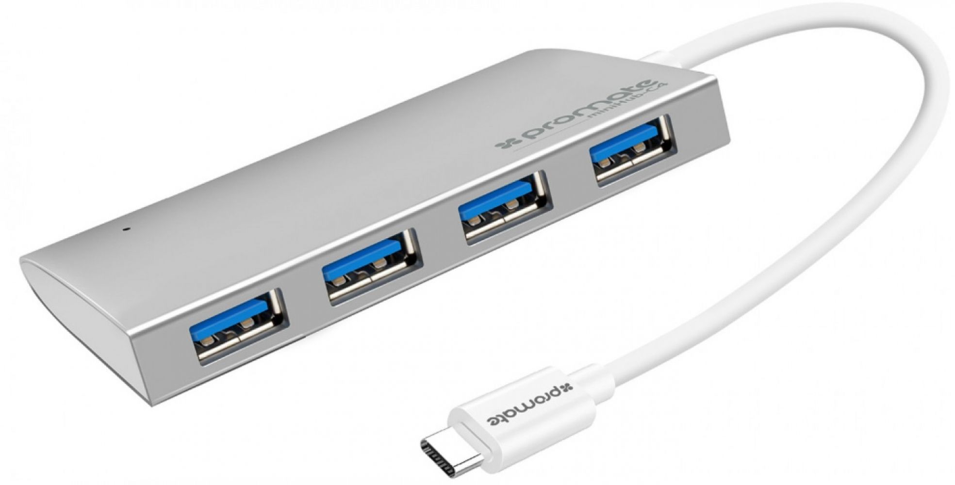 

USB-хаб Promate miniHub-C4 (minihub-c4.silver) Silver