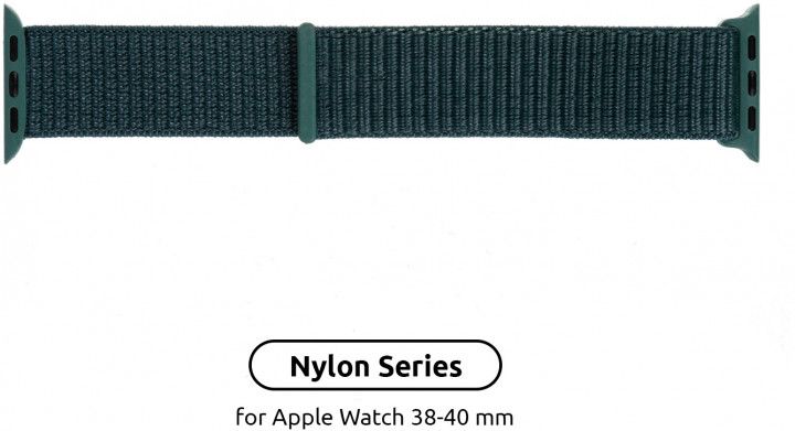 

Ремешок Armorstandart Nylon Band для Apple Watch All Series 38/40 mm (ARM56842) Pine Green