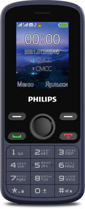 

Мобільний телефон Philips E111 Blue