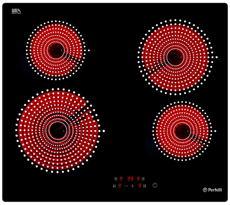 

Варильна поверхня електрична PERFELLI VH 6123 BL