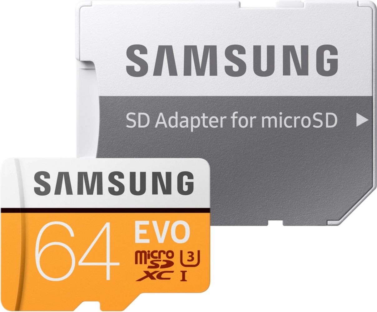 

Карта пам'яті Samsung microSDHC 64GB EVO UHS-I U3 Class 10 (MB-MP64GA/APC)