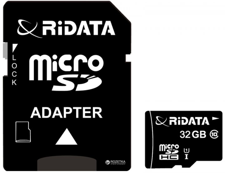 

Карта пам'яті RiDATA microSDHC microSDHC 32GB Class 10 UHS-I + SD-адаптер