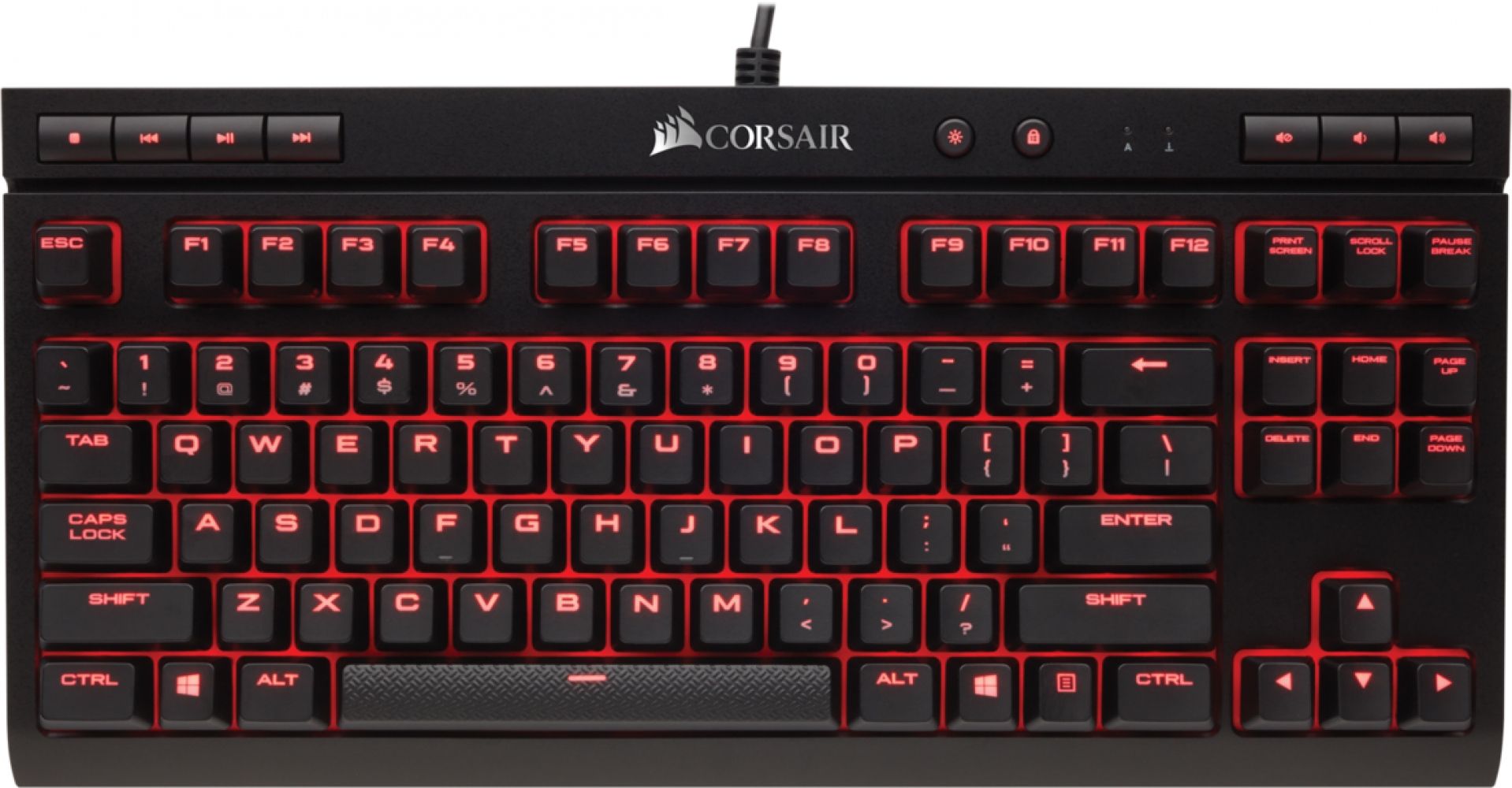 

Клавіатура дротова Corsair K63 Cherry MX Red USB (CH-9115020-RU)