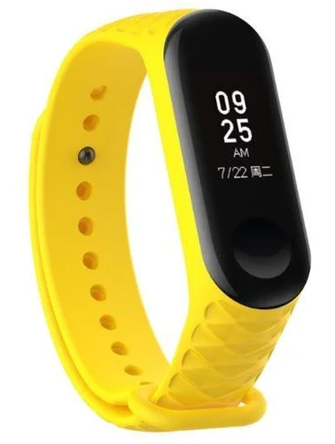 

Ремінець для Xiaomi Mi Band 4/3 РОМБ Yellow