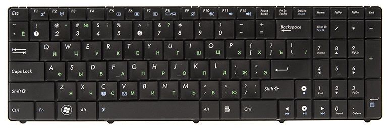 

Клавіатура для ноутбука PowerPlant Asus K50, K60, K70, F52, X5 (old design) (KB311705)