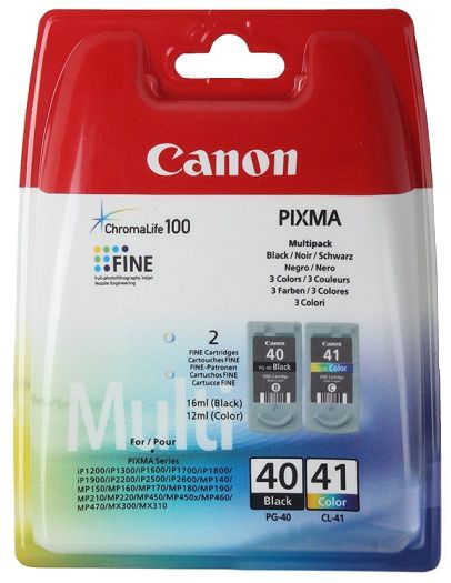 

Набiр картриджiв Canon PG-40Bk/CL-41 MultiPack (0615B043) Cyan/Magenta/Yellow/Black