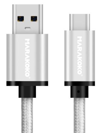 

Кабель USB Marakoko MTC-01 USB3.0 to USB-C 1.5m 3A Sliver