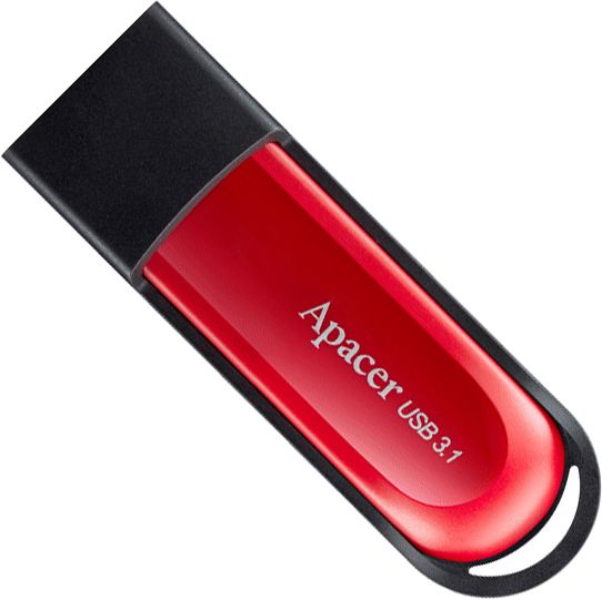 

USB флеш накопичувач Apacer AH25A 64GB USB 3.1 (AP64GAH25AB-1) Red/Black