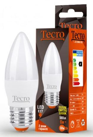 

Лампа LED Tecro TL-C37-6W-3K-E27 6W 3000K E27