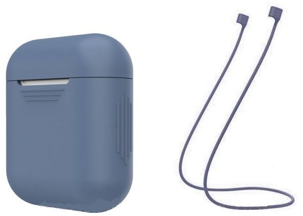 

Чехол для наушников Armorstandart Silicone Case with strap для Apple AirPods (ARM52928) Luminos Blue