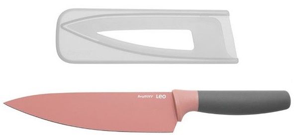 

Кухонний ніж BergHOFF Leo Кухарський з покриттям 190 мм у чохлі (3950111) Pink