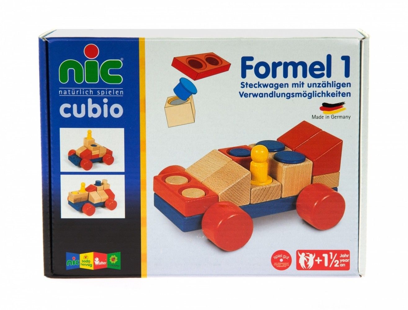 

Конструктор деревянный Nic Toys Cubio Машинка 24 деталей (NIC2141)