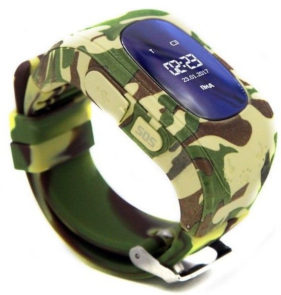 

Дитячий годинник-телефон з GPS трекером GOGPS K50 (K50KK) Camouflage