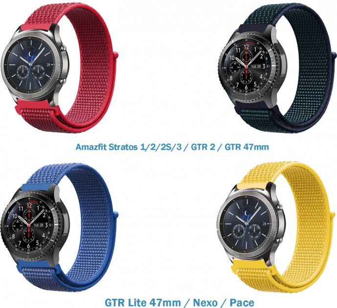 

Набір ремінців 4 кольори BeCover Nylon Style для Amazfit Stratos 1/2/2S/3/GTR 2/GTR 47mm/GTR Lite 47mm/Nexo/Pace (706567) Boy