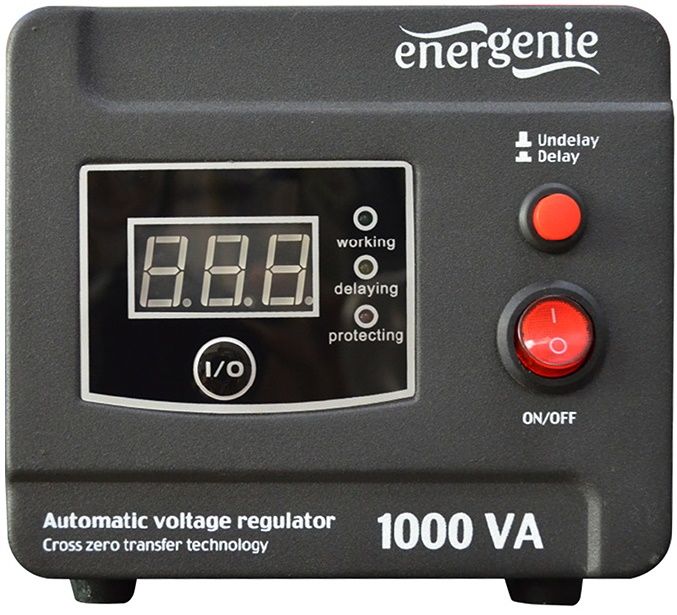 

Стабілізатор напруги EnerGenie 1000 ВА (EG-AVR-D1000-01)