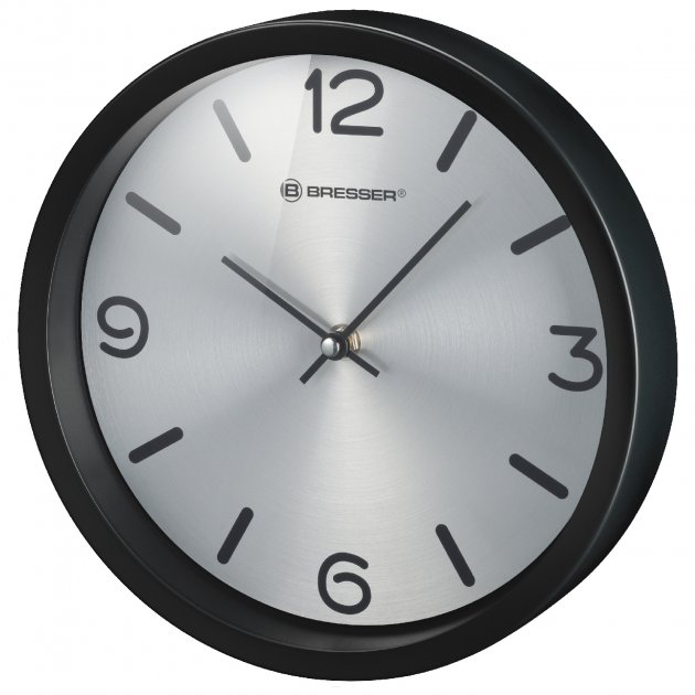 

Настінний годинник Bresser MyTime Silver Edition Digit (8020316CM3000) Black