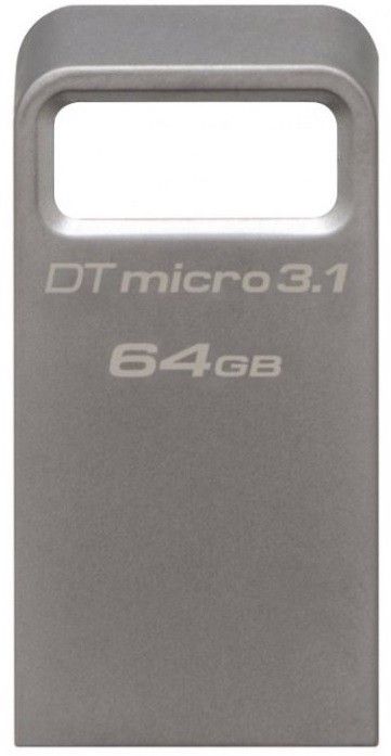 

USB флеш накопичувач Kingston DT Micro 3.1 64GB USB 3.1 (DTMC3/64GB) Metal Silver