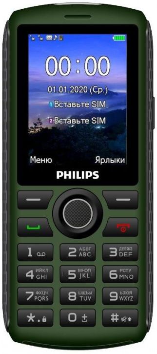 

Мобільний телефон Philips Xenium E218 Green