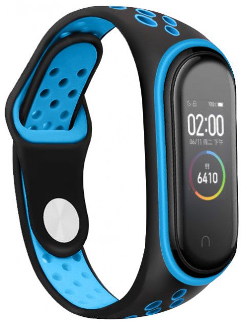 

Ремінець BeCover Nike Style для Xiaomi Mi Smart Band 5 (705150) Black-Blue