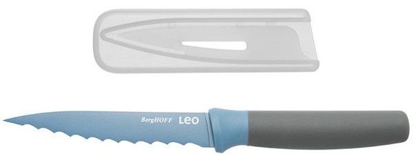 

Кухонний ніж BergHOFF Leo універсальний з покриттям 115 мм у чохлі (3950114) Blue