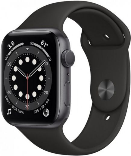 Смарт часы apple watch s6 44mm space gray aluminum case with black sport band обзор