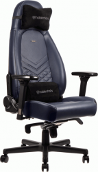 Крісло геймерське NOBLECHAIRS Icon Real Real Leather (NBL-ICN-RL-MBG) Midnight Blue