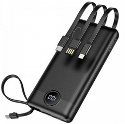 УМБ Veger C10 10000mAh +4 Cables Black