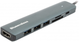 USB-хаб Blueendless USB Type-C - HDMI, 3x USB Type-A, SD, TF, USB Type-C PD100W (CA913848) - фото  - интернет-магазин электроники и бытовой техники TTT