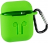 Чехол для наушников Apple AirPods Silicone Case with carbine + Straps Green - фото  - интернет-магазин электроники и бытовой техники TTT