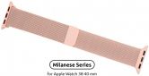 Ремінець Armorstandart Milanese Loop Band для Apple Watch All Series 38-40 mm (ARM55246) Pink - фото  - інтернет-магазин електроніки та побутової техніки TTT