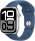 Apple Watch Series 10 GPS 46mm Silver Aluminium Case with Denim Sport Band - S/M (MWWL3QH/A) - фото  - интернет-магазин электроники и бытовой техники TTT