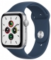 Apple Watch SE GPS 44 mm Silver Aluminium Case with Abyss Blue Sport Band (MKQ43UL/A) - фото  - інтернет-магазин електроніки та побутової техніки TTT