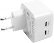 Мережевий зарядний пристрій Choetech 2xUSB Type-C 35W PD 3.0 QС 3.0 (Q5008) White  - фото  - інтернет-магазин електроніки та побутової техніки TTT