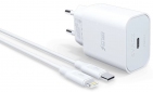 Мережевий зарядний пристрій Syrox PD20L 3.0А 20W + Type-С to Lightning cable - фото  - інтернет-магазин електроніки та побутової техніки TTT